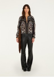 FARM RIO Daniela Long Sleeve Top - Black