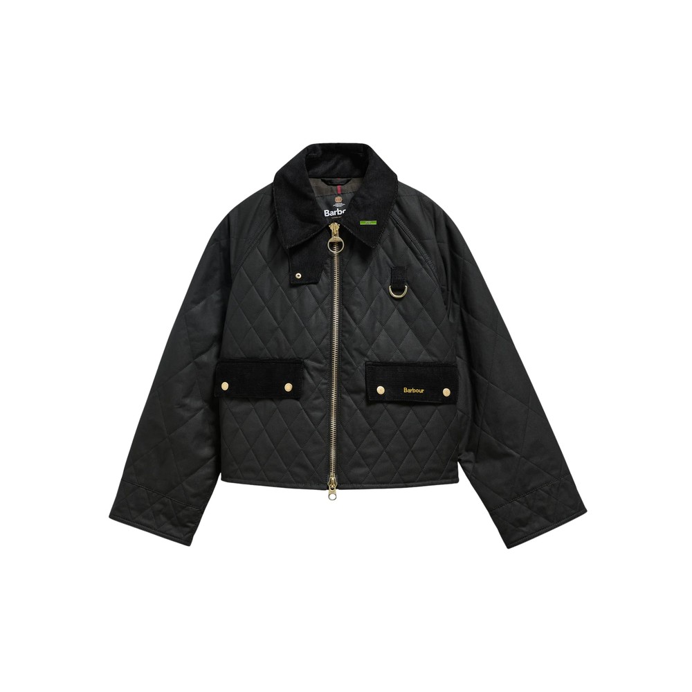 BARBOUR Icons Quilted Spey Waxed Jacket - Black