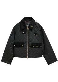 BARBOUR PRE-ORDER: Icons Quilted Spey Waxed Jacket - Black