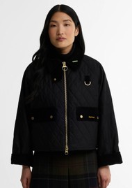 BARBOUR PRE-ORDER: Icons Quilted Spey Waxed Jacket - Black
