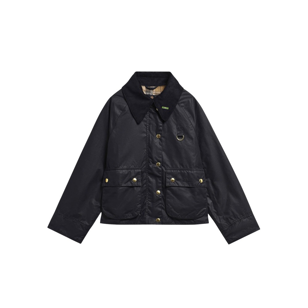 BARBOUR Icons Modern Spey Waxed Jacket - Navy & Birchwood