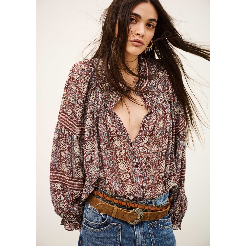 Ba&sh Denna Blouse - Burgundy