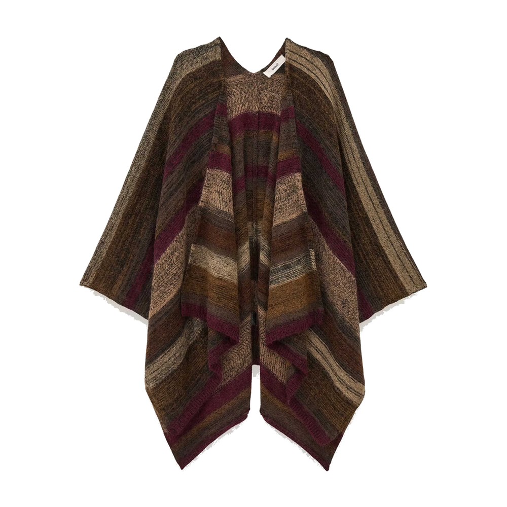 Ba&sh Perros Wool Poncho - Cacao