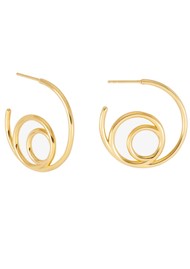 RACHEL JACKSON Medium Swirl Hoop Earrings - Gold