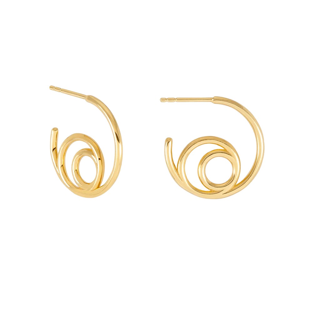 RACHEL JACKSON Small Swirl Hoop Earrings - Gold