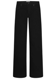 Frame Denim The Pixie Gray Wide Leg Flare Jeans - Black