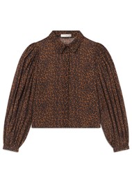Frame Denim Silk Prairie Shirt - Light Leopard