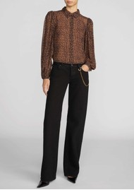 Frame Denim Silk Prairie Shirt - Light Leopard