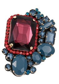 ESSENTIEL ANTWERP Kube Brooch - Brown Sugar
