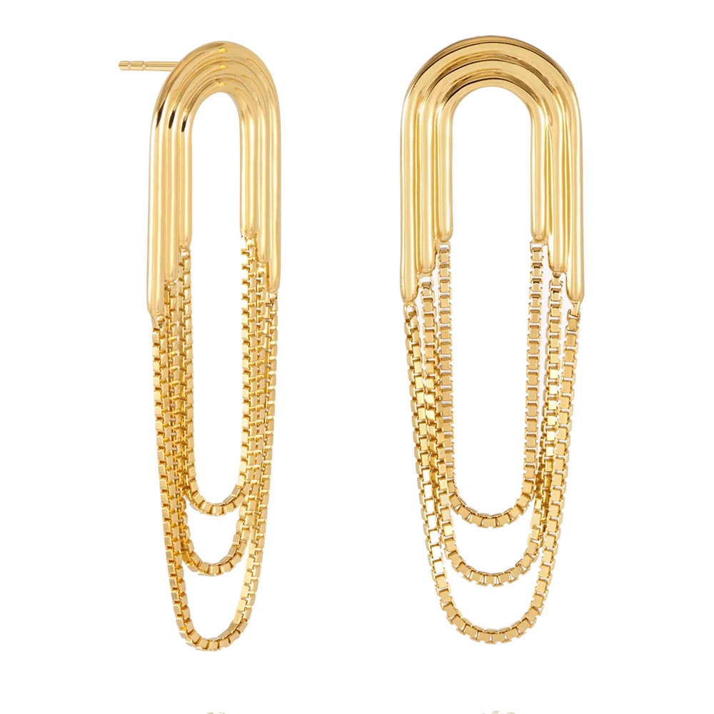 RACHEL JACKSON Into The Groove Drape Earrings - Gold