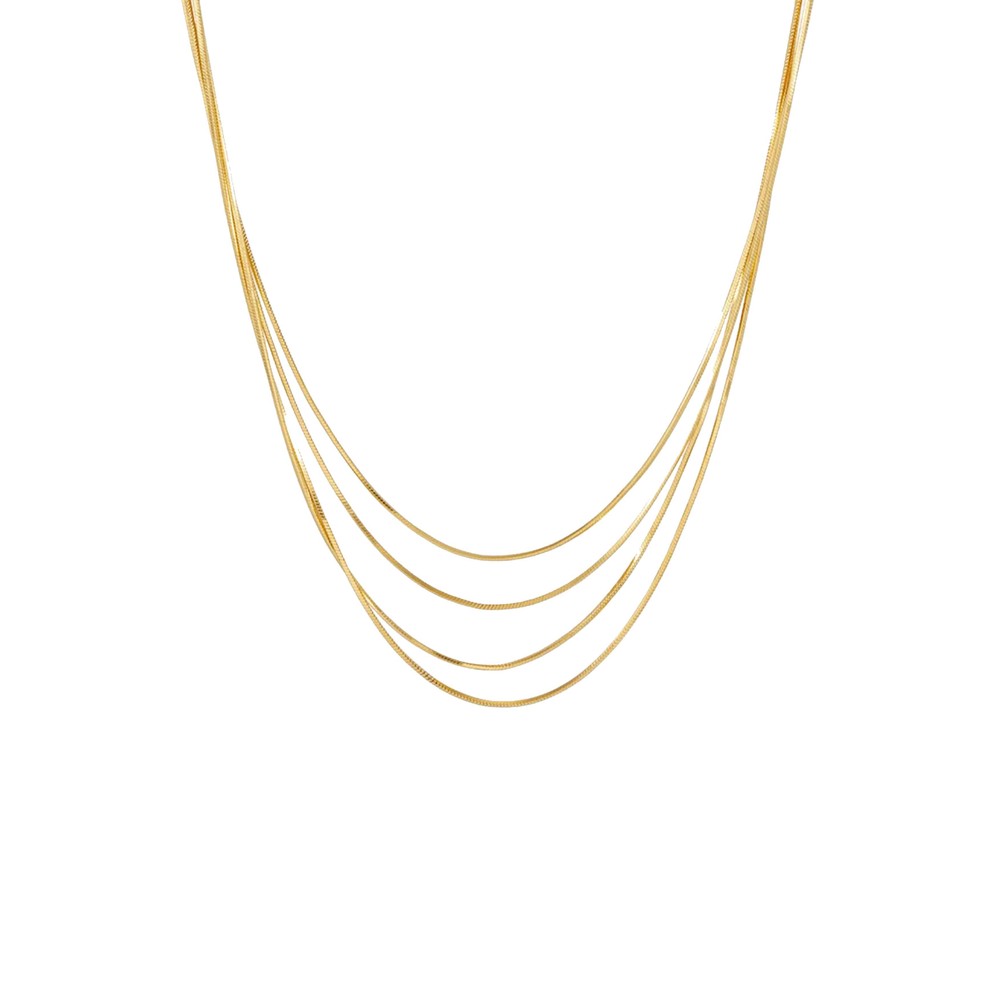 RACHEL JACKSON Into The Groove Drape Necklace - Gold
