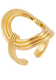 RACHEL JACKSON Into The Groove Adjustable Ring - Gold