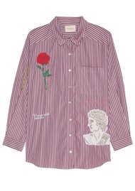 SISSEL EDELBO Pil Relaxed Cotton Shirt - Purple Stripes