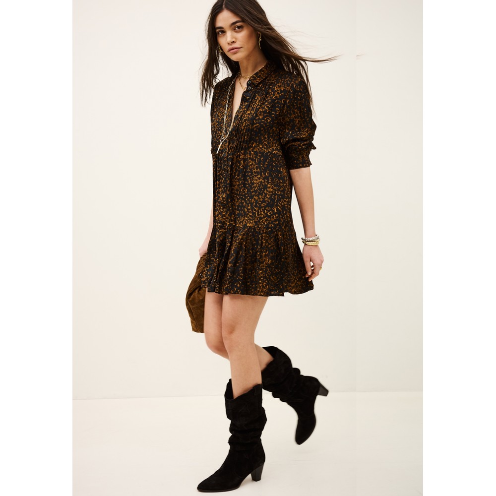 Ba&sh Hosy Printed Dress - Encre