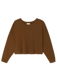 American Vintage Remytown Long Sleeve T-Shirt - Mocha Vintage