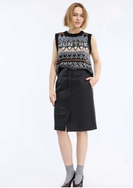MUNTHE Vitalism Knit vest - Mix Black