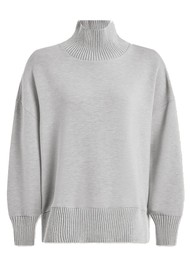 VARLEY Barker High Neck Sweatshirt - Light Grey Marl