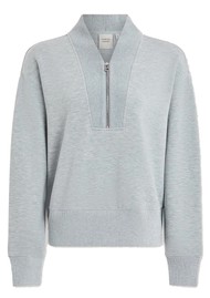 VARLEY Sally Half Zip Sweatshirt - Blue Green Marl