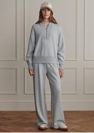 VARLEY Sally Half Zip Sweatshirt - Blue Green Marl