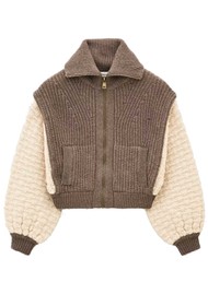 Ba&sh Essen Cardigan Shacket - Chamois