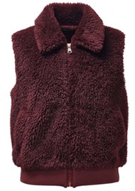 NOOKI Mylo Faux Fur Borg Gilet - Plum