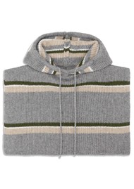SUI AVA Donna Balaclava - Striped Grey