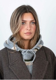 SUI AVA Donna Balaclava - Striped Grey