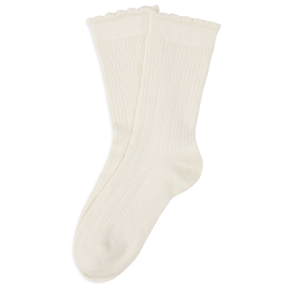 SUI AVA Silk Cable Socks - Off White