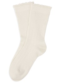 SUI AVA Silk Cable Socks - Off White