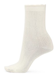 SUI AVA Silk Cable Socks - Off White
