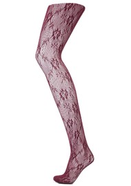 SUI AVA Lace Tights 20D - Burgundy