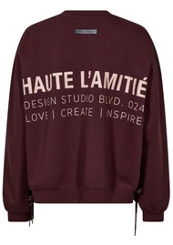 HAUTE LAMITIE New Studio Tie Sweatshirt - Wine