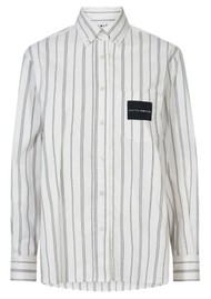 HAUTE LAMITIE Crystal Heart Shirt - White