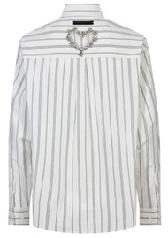 HAUTE LAMITIE Crystal Heart Shirt - White