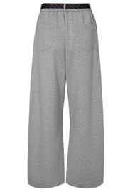 HAUTE LAMITIE Maxi Split Tie Pant - Grey Melange