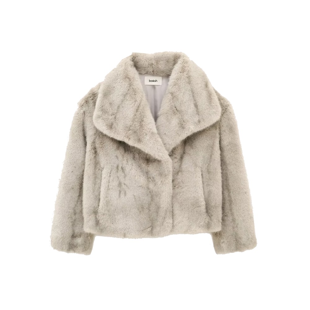 Ba&sh Foxy Faux Fur Coat - Grisclair