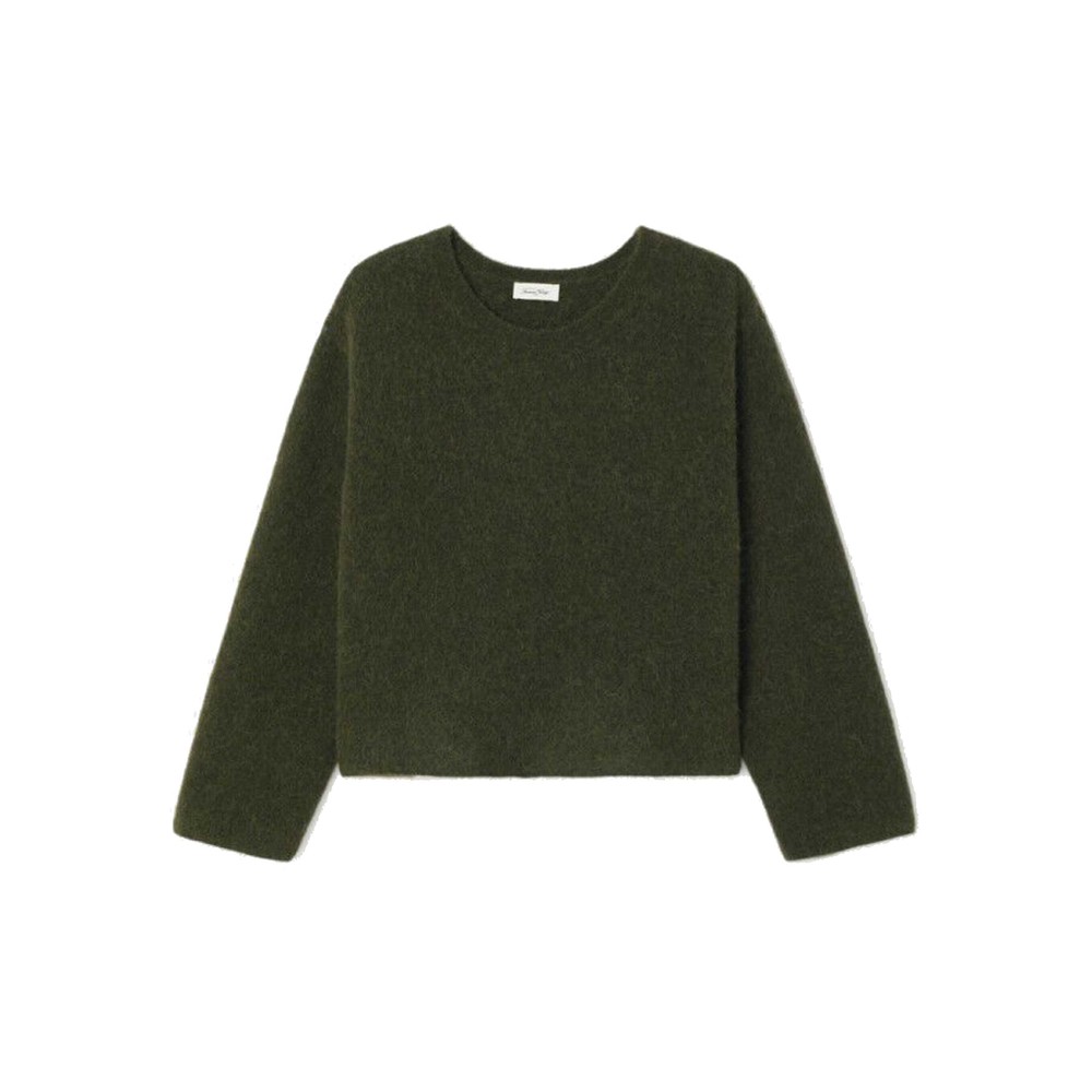 American Vintage Vitow Alpaca Blend Jumper - Seaweed Melange
