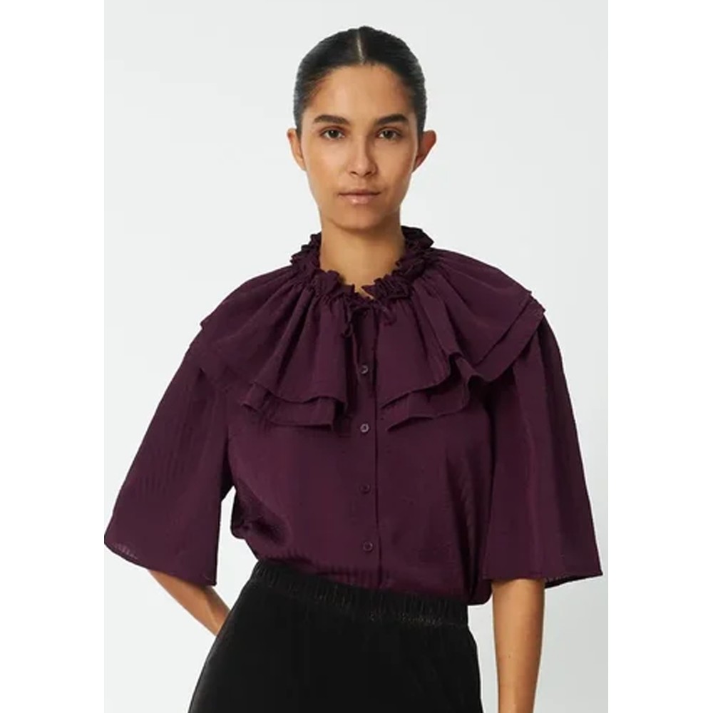 STELLA NOVA Frill Top - Beetroot