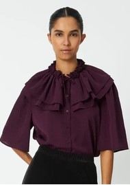 STELLA NOVA Frill Top - Beetroot