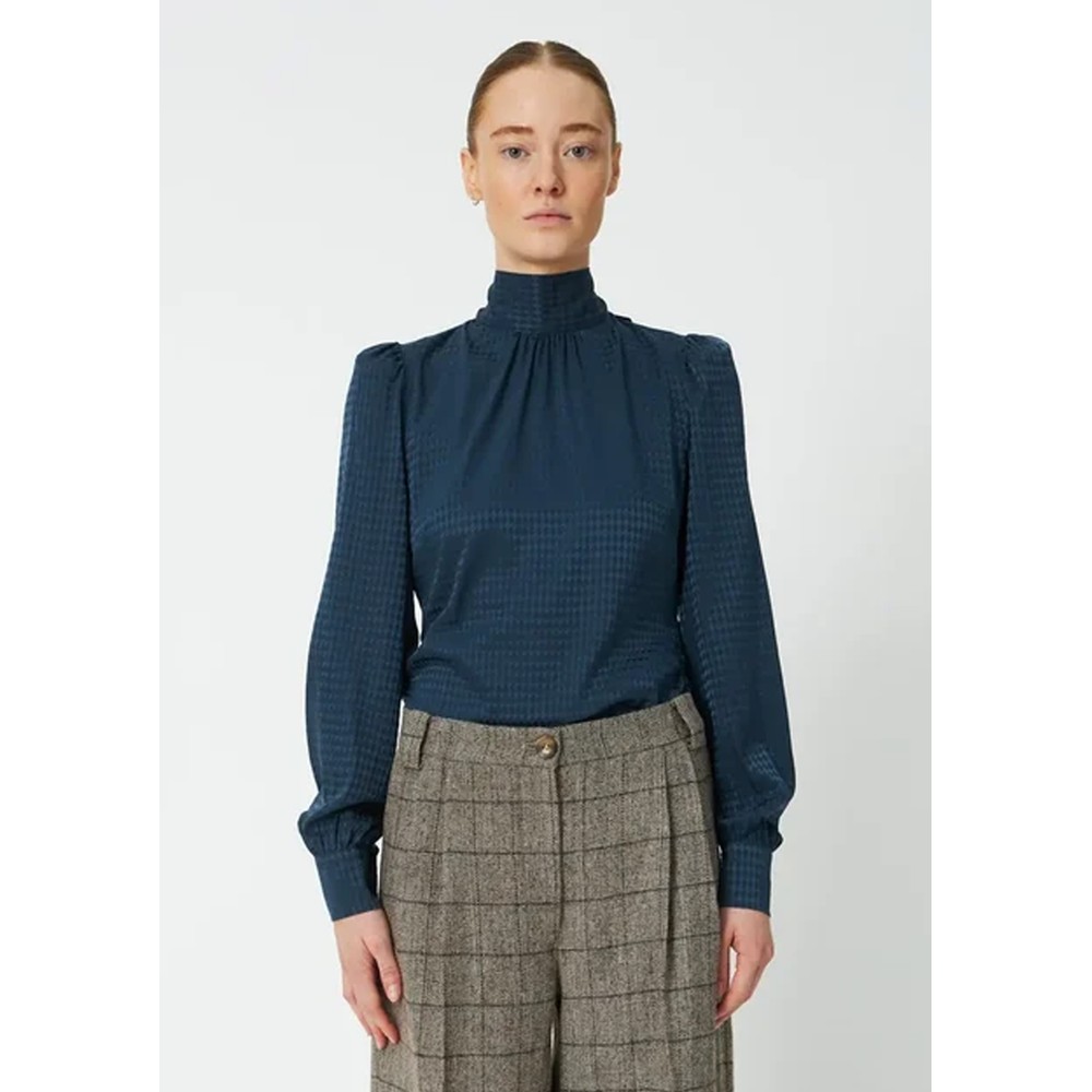 STELLA NOVA Silk Blouse - Night Petrol