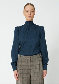STELLA NOVA Silk Blouse - Night Petrol