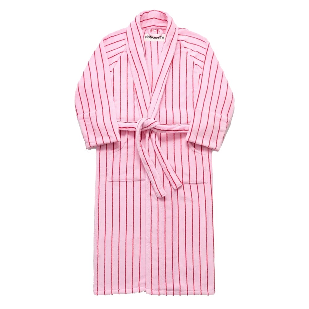 BONGUSTA Naram Bathrobe - Pink & Ski Patrol