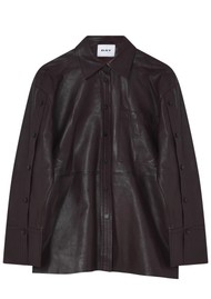 Day Birger et Mikkelsen Peta Leather Shirt - Fudge