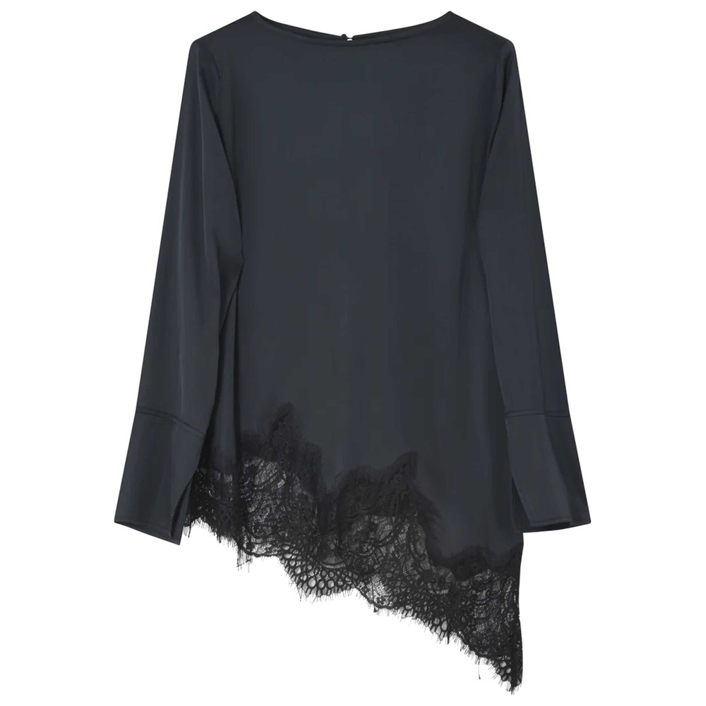 Day Birger et Mikkelsen Lila Satin Lace Top - Black