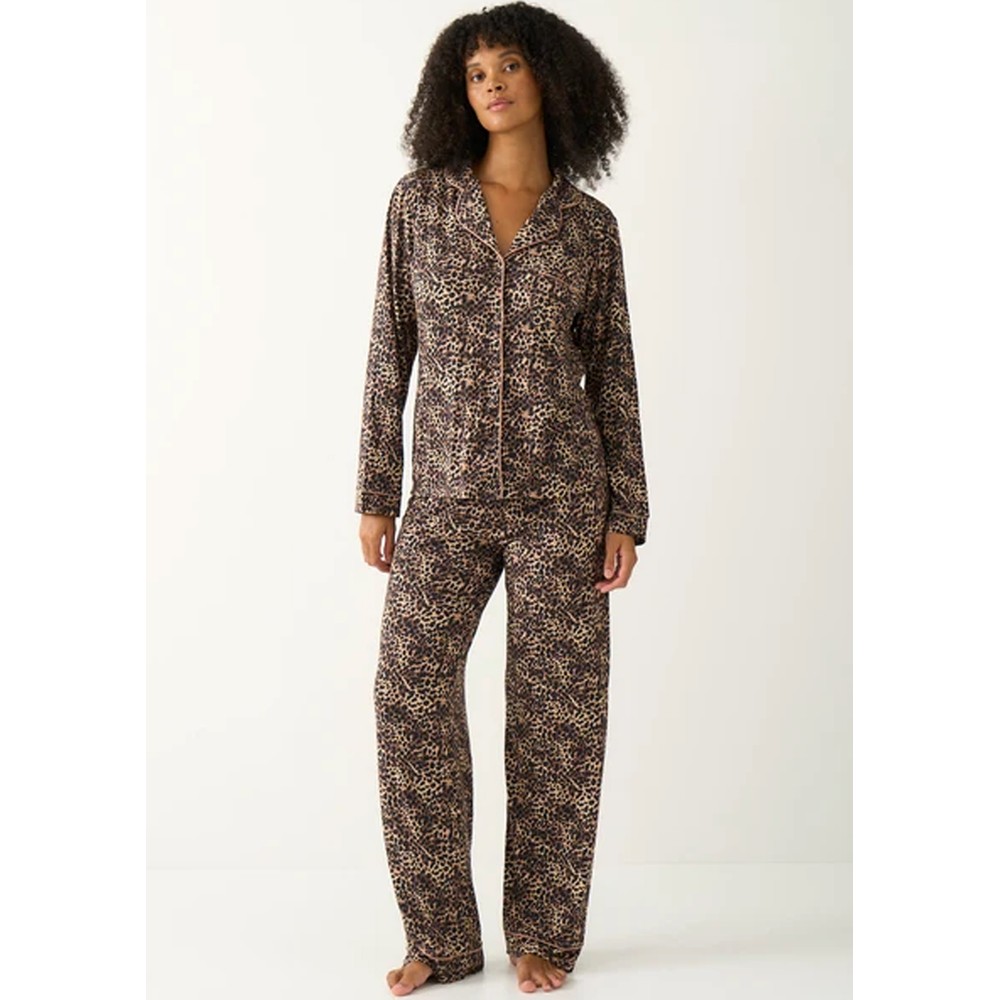 STRIPE & STARE Long PJ Set - True Leopard