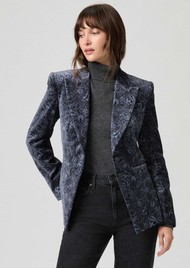 Paige Denim Chelsee Velvet Blazer - Navy Multi