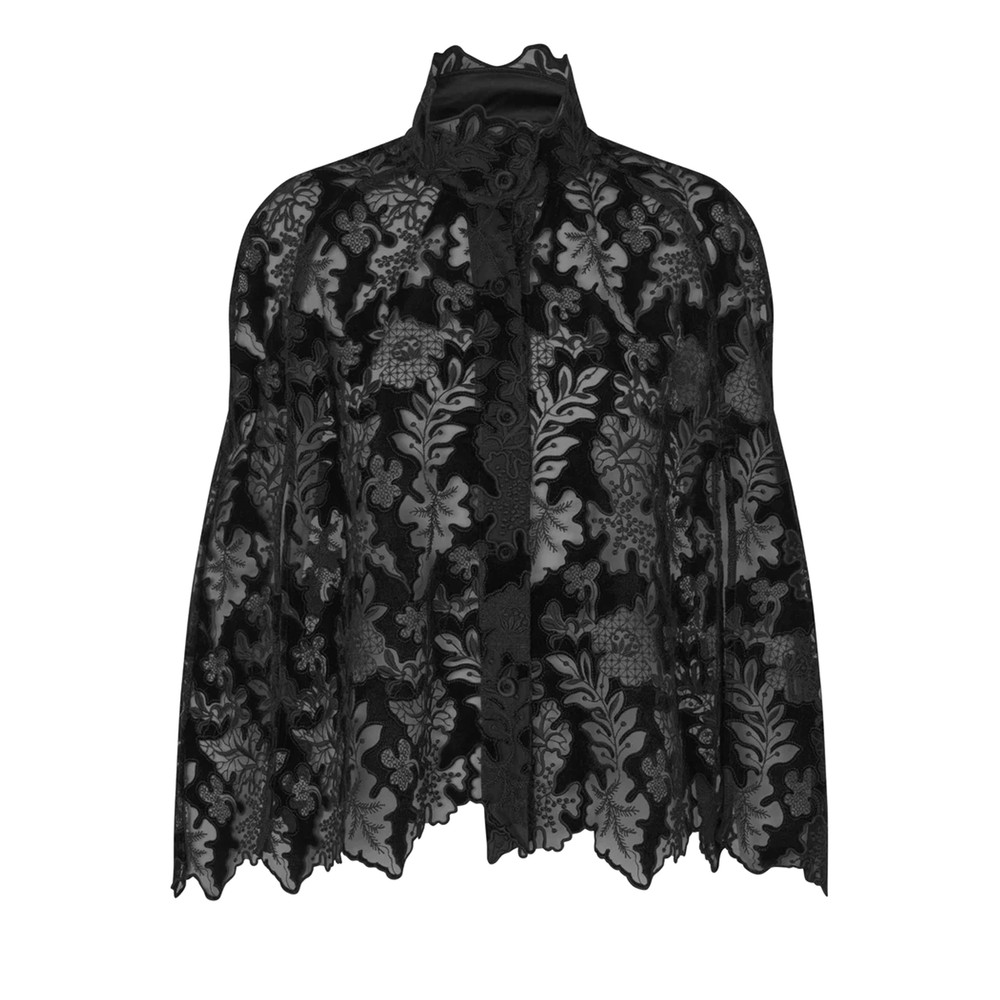 DEA KUDIBAL Aminadea Lace Embroidered Top - Black