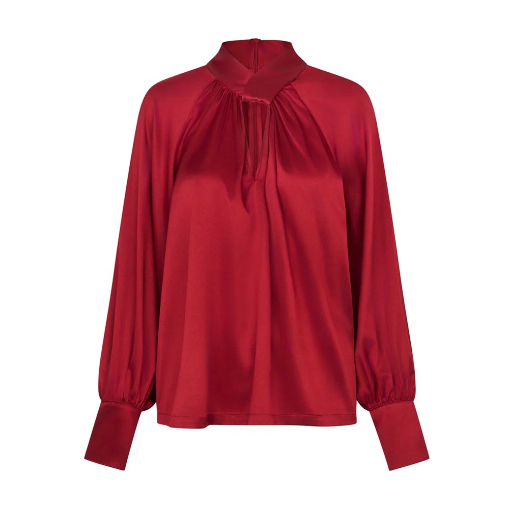 DEA KUDIBAL Madelainedea Silk Blouse - Cranberry