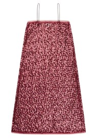 MUNTHE Currina Embellished Sequin Sheer Dress - Bordeaux