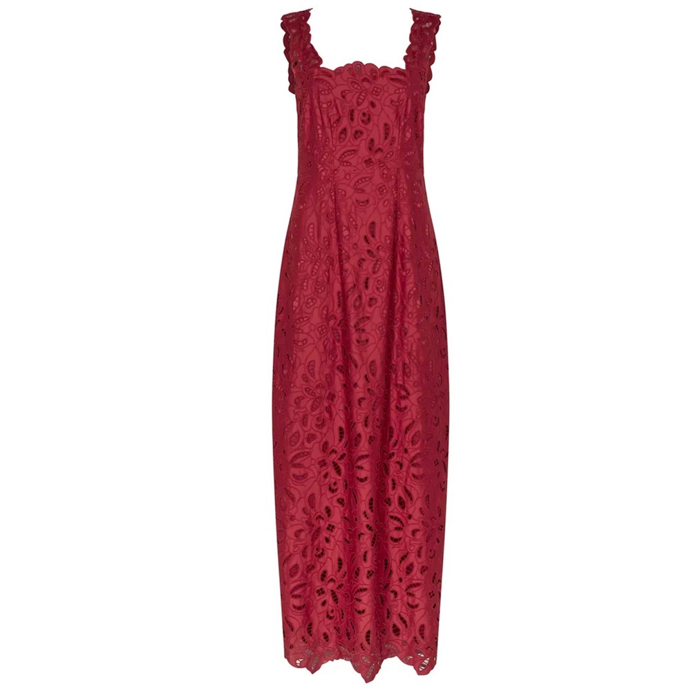 DEA KUDIBAL Victoriadea Embroidered Dress - Broderie Red